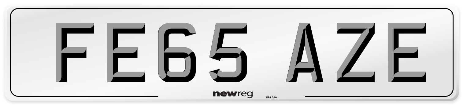 FE65 AZE Number Plate from New Reg